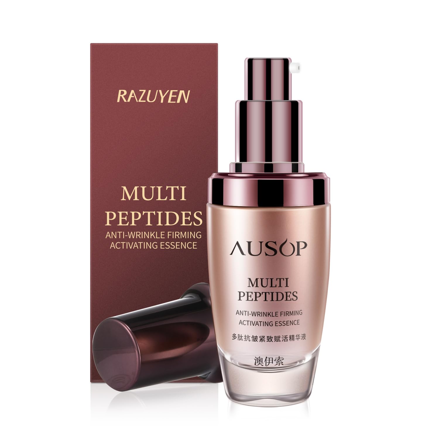 RAZUYEN Serum Antiarrugas Revitalizante, Serum Facial Mujer con Niacinamida y Peptidos, Antiedad Antioxidante de Serum Noche Facial para Todos los Tipos de Piel, 40ml