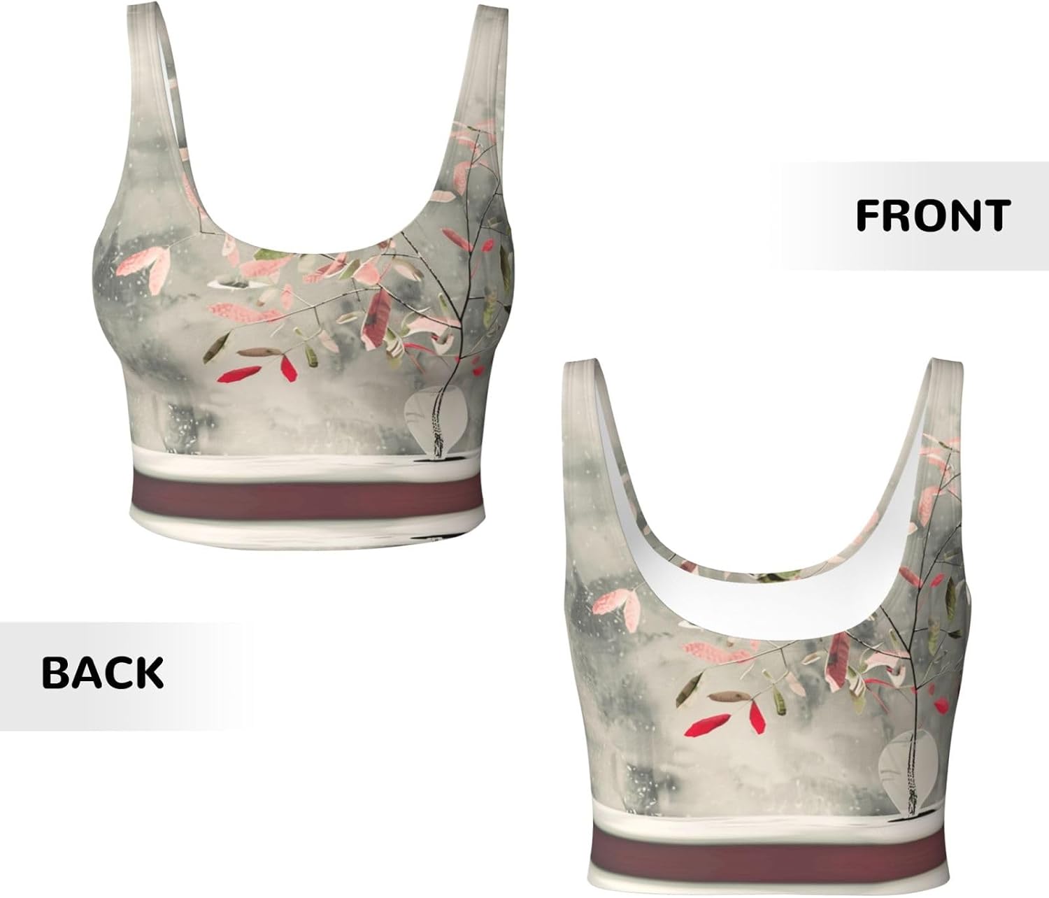 Still Life of Tree Branches Women's Sports Bras - High Support Workout Tops for Women