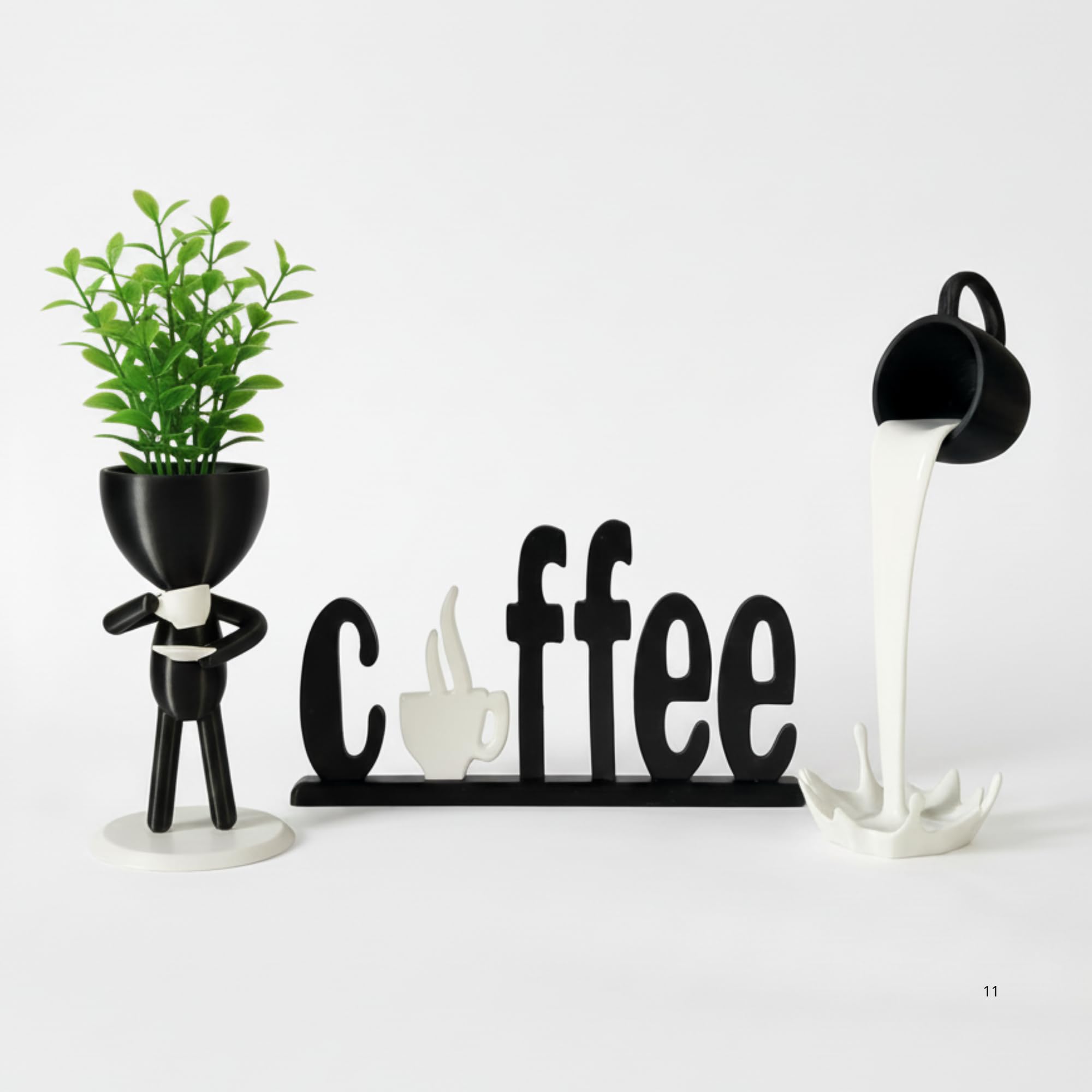 Decorazione Caffè Moderna da Tavolo – Soprammobile Design per Cucina, Coffee Corner e Bar Casa – Accessori Cucina Elegante – Idea Regalo per Amanti del Caffè