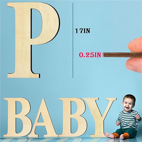 Vista 30 de Números de madera grandes de 15 pulgadas 1, número de madera en blanco 1, grandes números de madera sin terminar para manualidades DIY, grandes