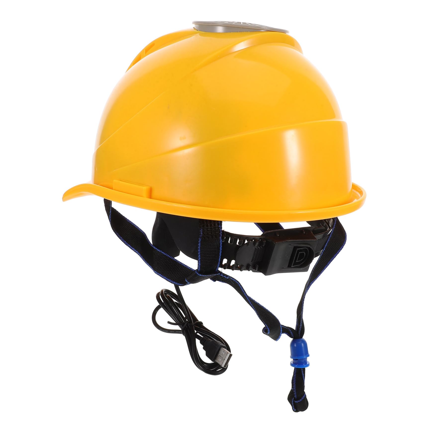 Gatuida Capuche avec Fan Casque de Travail pour la Construction Casque de Ventilateur Casque de Construction Casque de sécurité pour Les Fans Chapeau de Chantier Acier Inoxydable Jaune