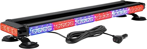 Miniatura 10 de WOWTOU Barra de luz de emergencia roja blanca y roja de 56 luces LED intermitentes para bomberos voluntarios vehículos de primera respuesta camiones