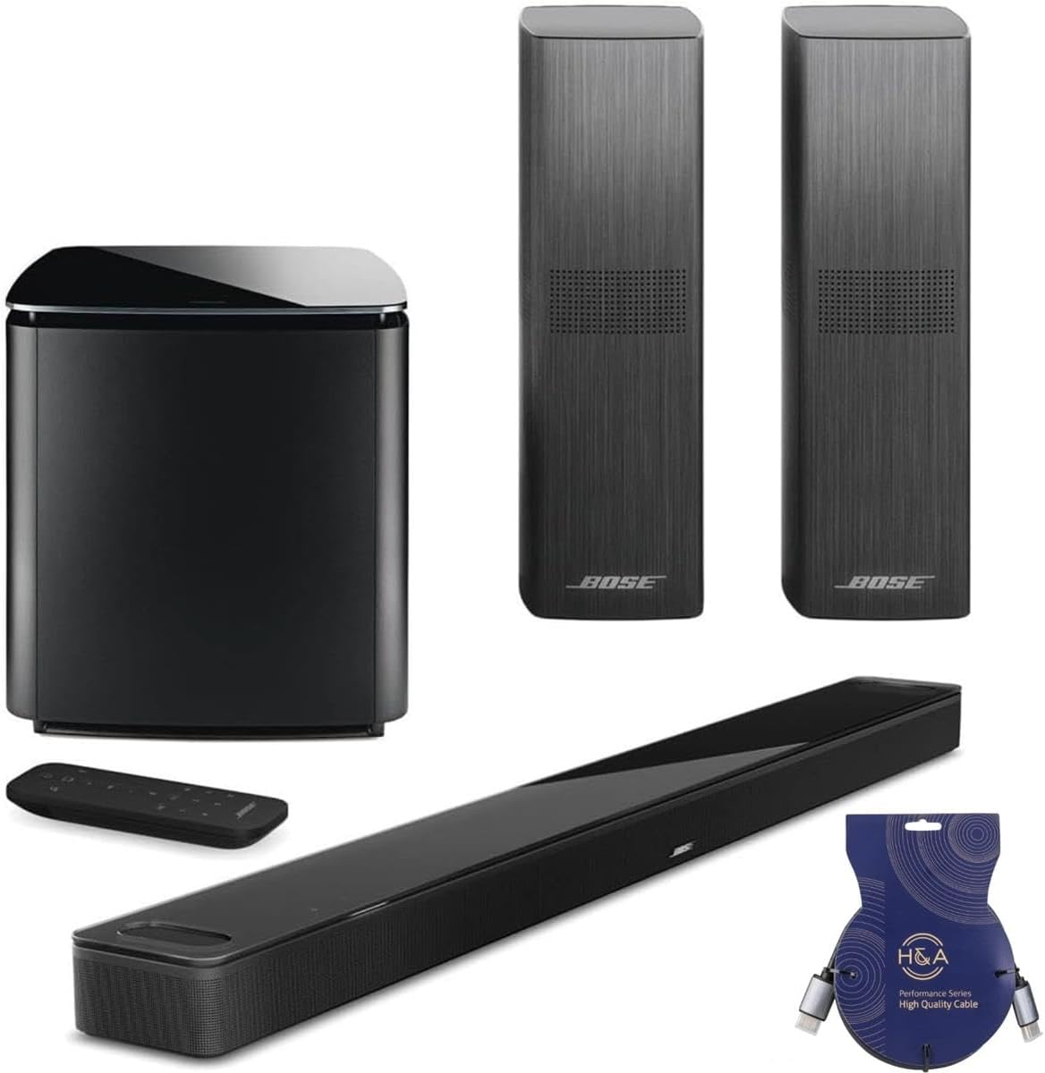 Bose Soundbar 700 Bass Module 700 Surround Speakers Bundle Amazon.com: Bose Smart Ultra Dolby Atmos Soundbar, Black, Bundle with