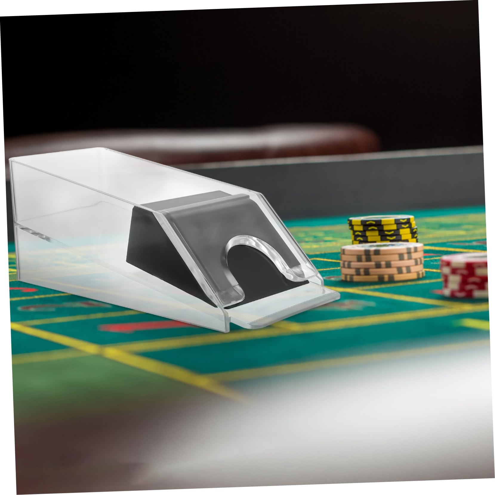 TOYANDONA 1pezzi Dispenser Di Carte Acrilico Per Giochi Da Tavolo Accessorio Pratico Per Poker Struttura Unica e Facile Da Usare Mantiene Le Carte Ordine Graffi Per Feste e Serate Di Gioco