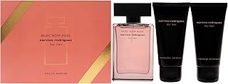 Narciso Rodriguez Gift Set: Musc Noir Rose 1.6oz EDP Spray, Body Lotion, Shower Gel for Women
