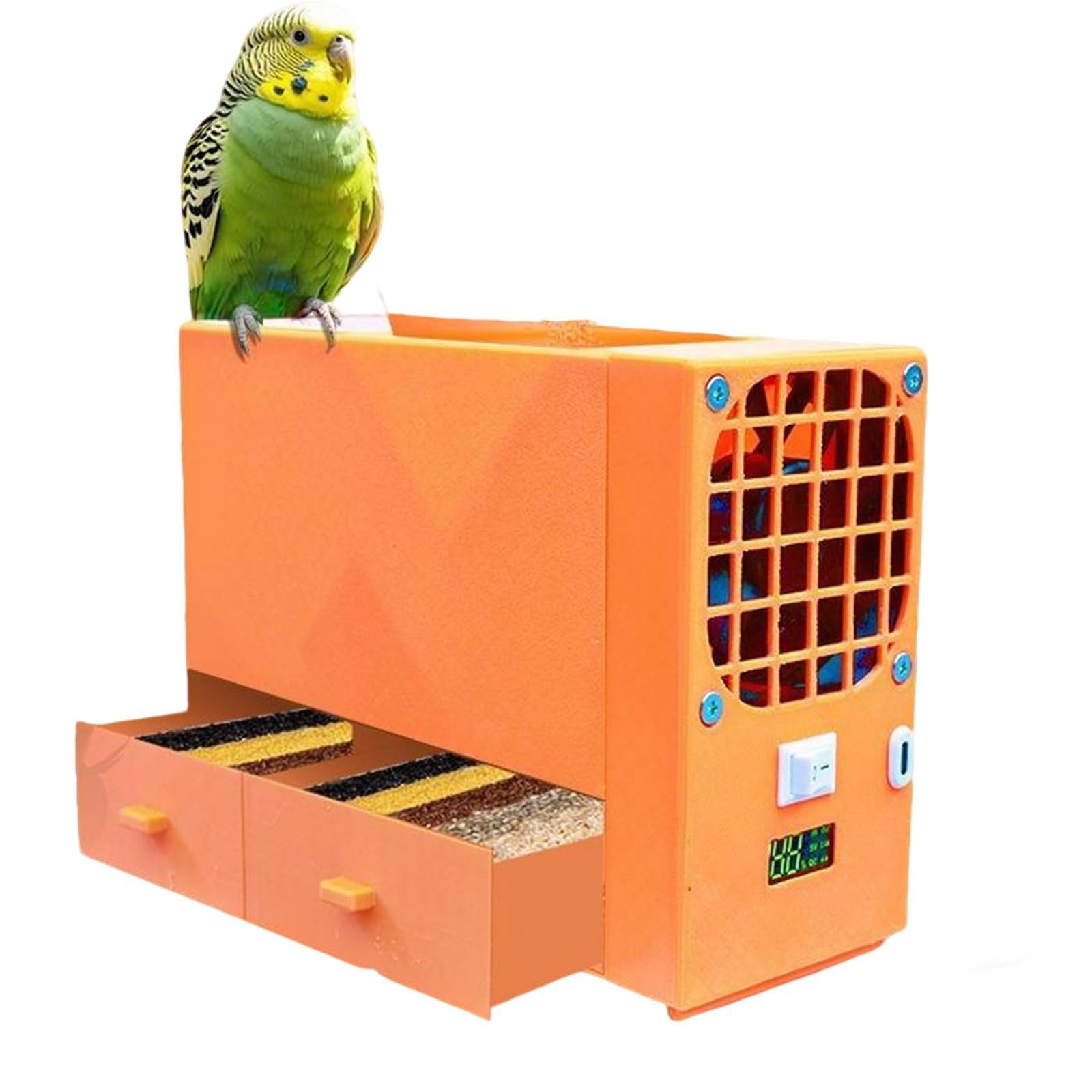 Máquina eléctrica limpiadora de semillas de pájaros, divisor de conchas sopladas con luz indicadora digital y 2 cajones para una limpieza eficiente de mijo y granos diversos