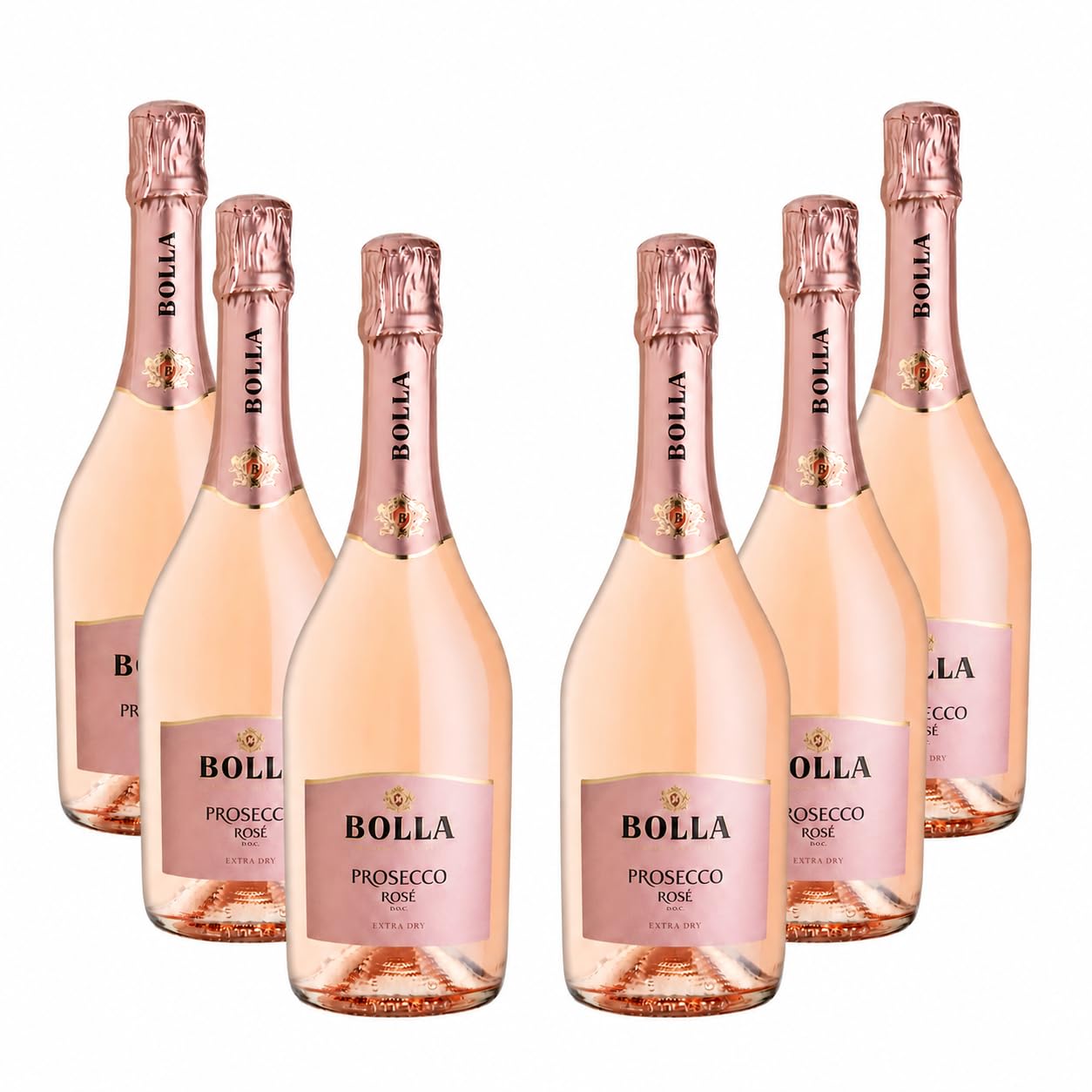 Bolla Prosecco DOC Rosé Extra Dry - Spumante Rosé, 6 bottiglie
