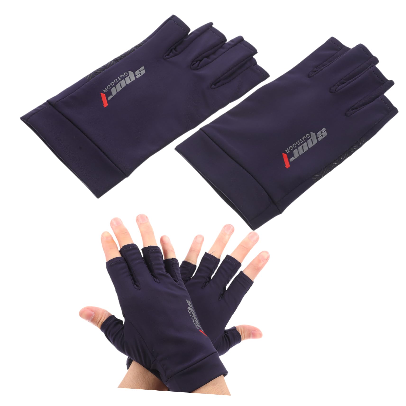 OSOLADY Elastic Half Finger Cycling Gloves Portable Fishing Gloves Professional Bike Accessories