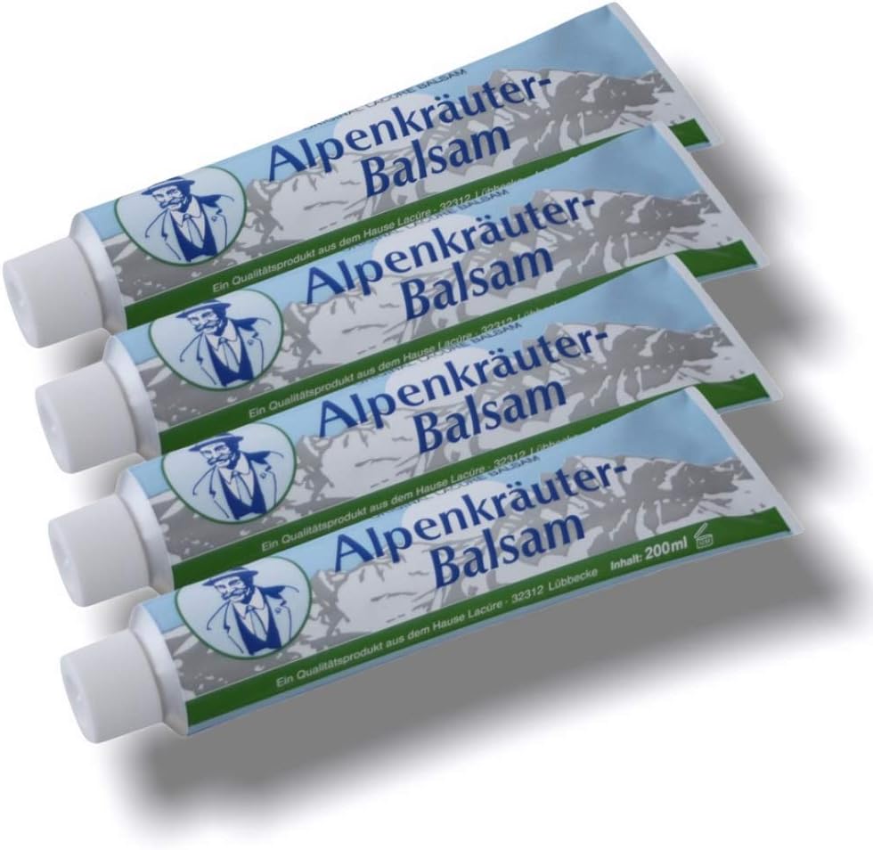 Megaprom 4X LACURE 800ml ALPENKRÄUTER Balsam, Wellness, Sport, Massage, Creme, Massage-Balsam mit Kräuter, (4X 200ml)