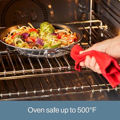 Miniatura 6 de All-Clad 401488 NSR2-R - Juego de utensilios de cocina antiadherentes de tres capas de acero inoxidable sin PFOA 10 piezas color plateado