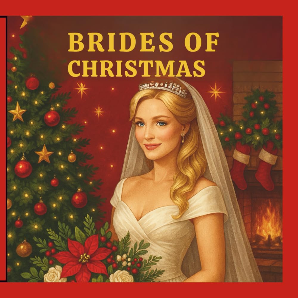 Brides of Christmas: A Grayscale Coloring Collection of Elegant Christmas Brides
