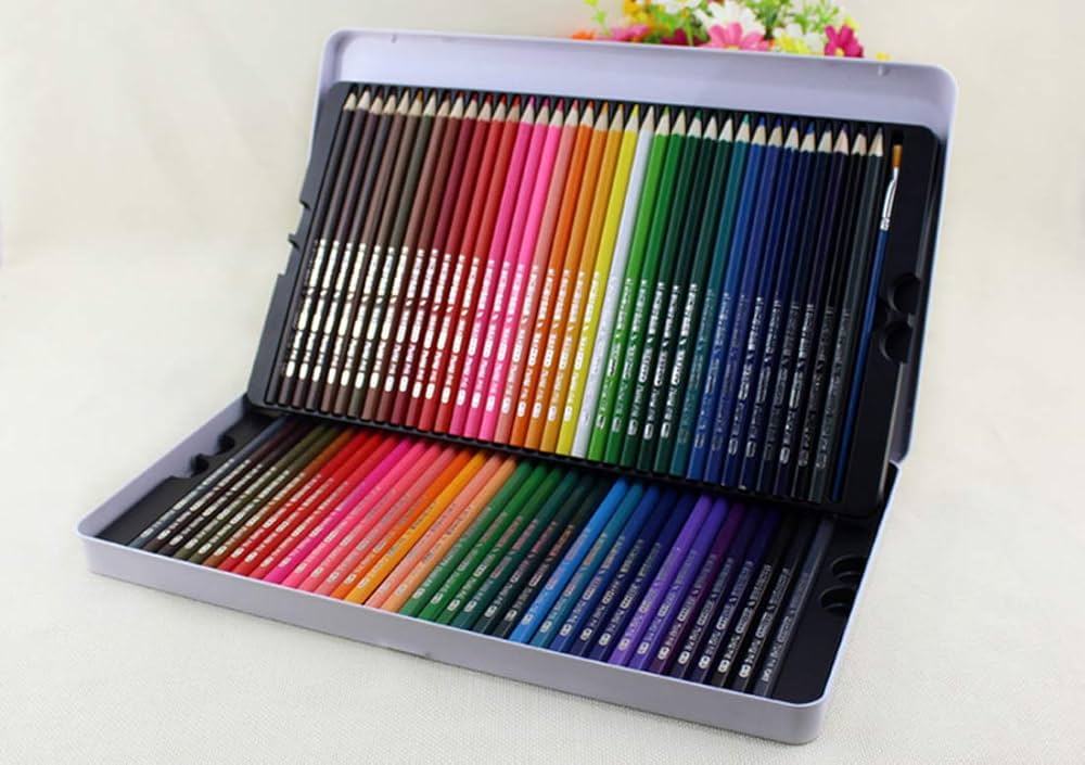 色鉛筆セット 72色 講座教材付き Amazon | 色鉛筆 72色画材セット鉄箱セット 着色された鉛筆 水彩