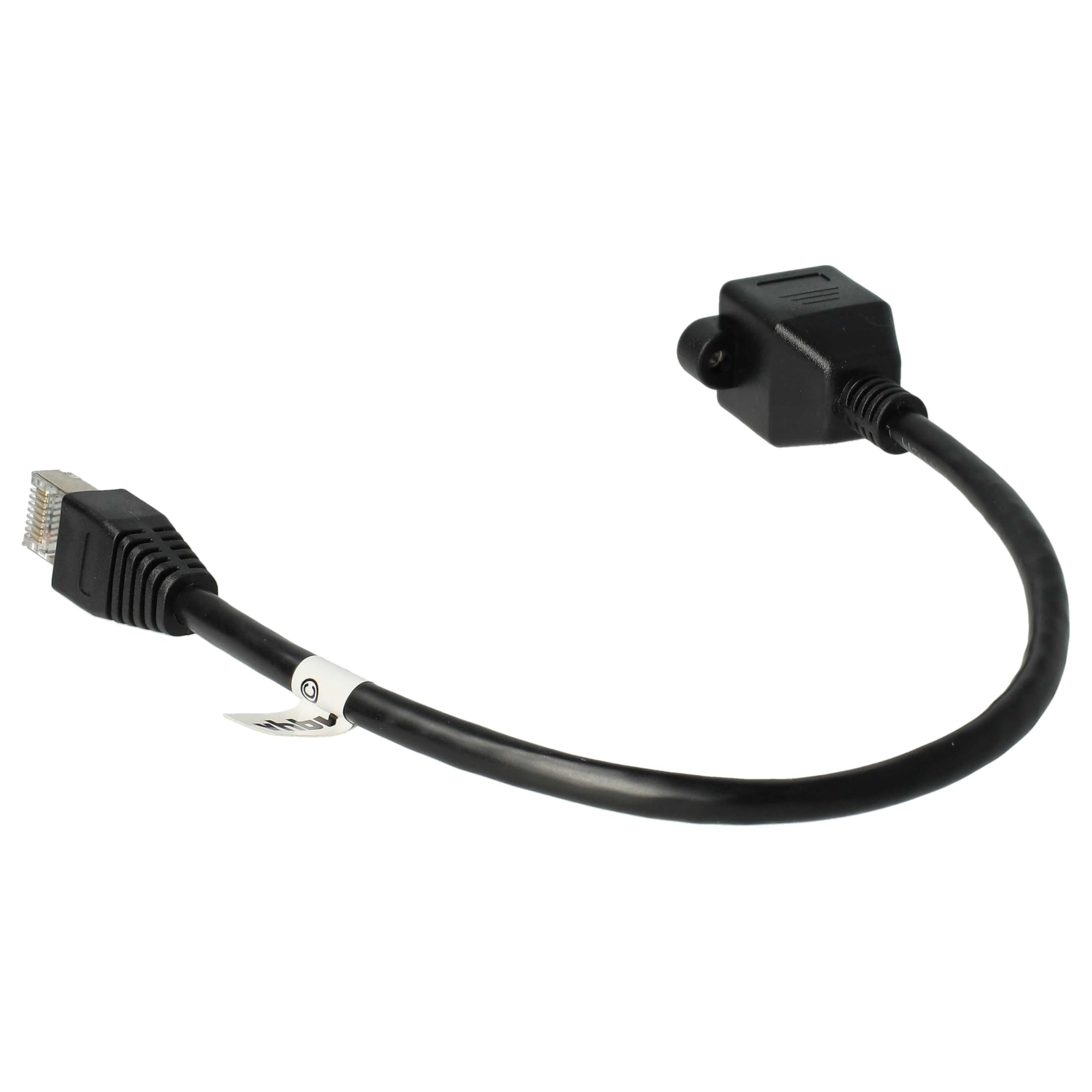Image secondaire de vhbw Câble de rallonge LAN Ethernet RJ45 mâle vers femelle - Rallonge Cat6 avec prise encastrée, 0,3 m noir