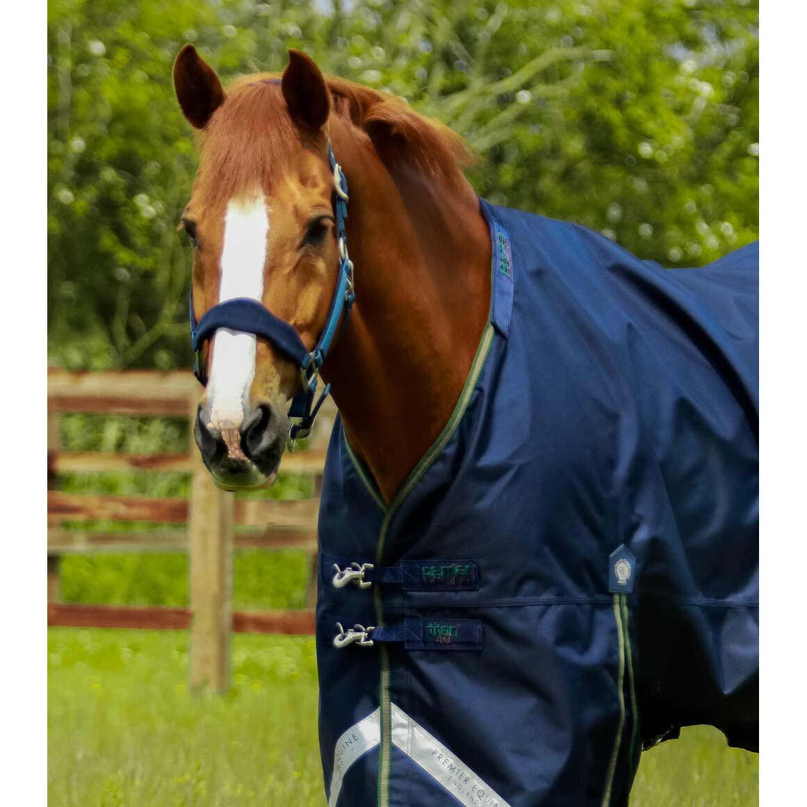 Coperta per cavalli da esterno con copricollo Premier Equine Titan 40 g