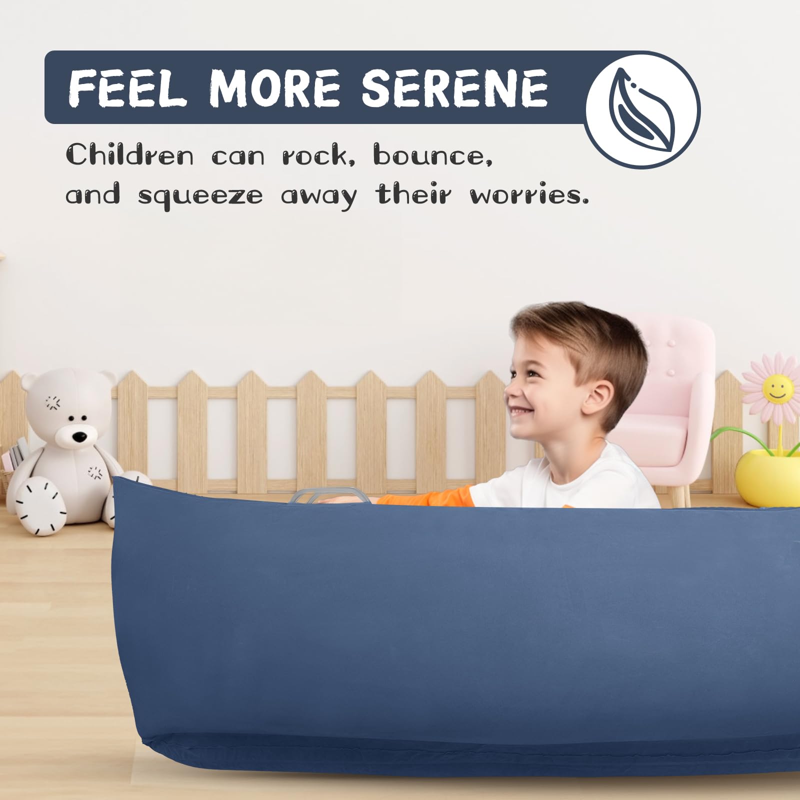 Silla sensorial: cápsula sensorial inflable para autismo para niños a partir de 3 años, proporciona terapia de alivio sensorial, incluye bomba de aire