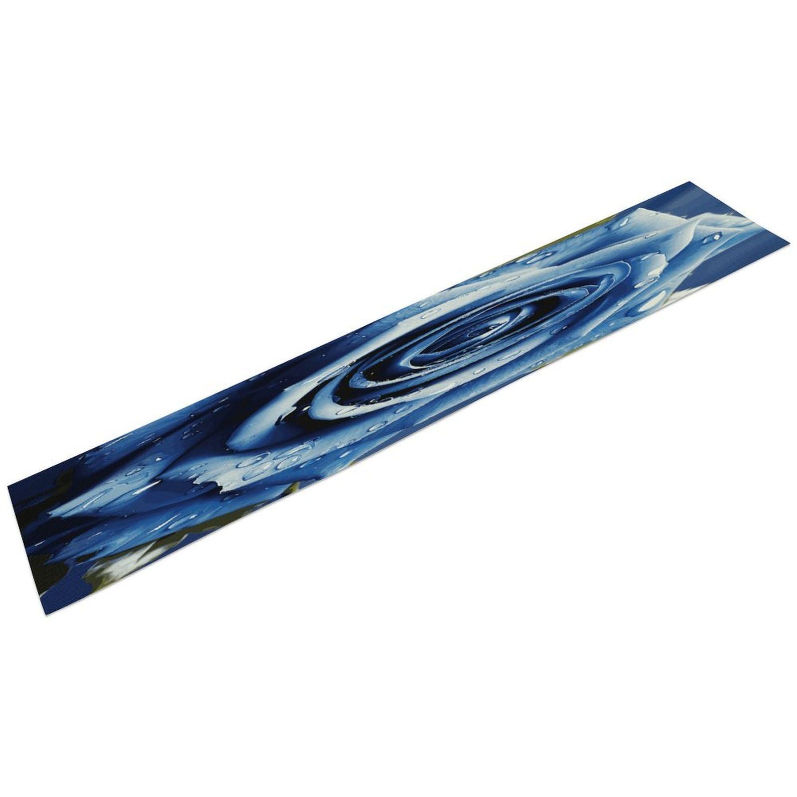 Beautiful Blue Rose Illustration Table Runner Linen Long Table Runner Farmhouse Rustic Table Runners Table Decoration for Party Home Kitchen Dining Holiday Decor 13 X 72 Inch