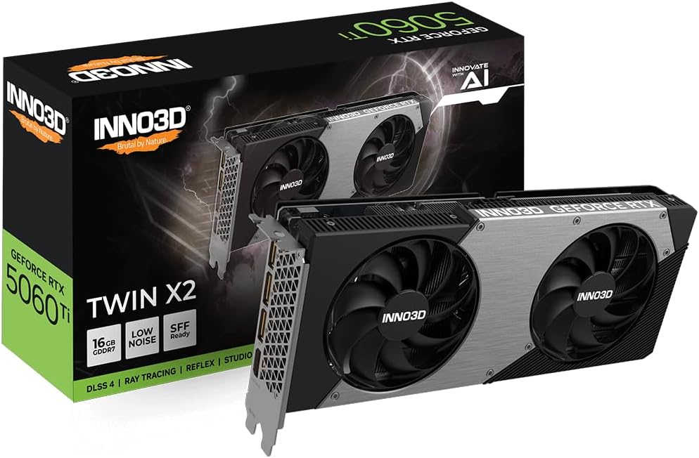 Inno3D Geforce RTX 5060 Ti Twin X2 Nvidia 16 Gb Gddr7, W129162479 (Nvidia 16 Gb Gddr7)