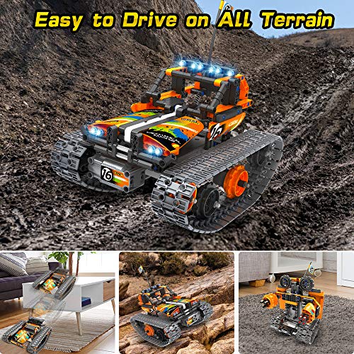 VATOS STEM Fernbedienung Spielzeug - 392 PCS 3 in 1 Techinic Car Stunt Robot | Kreative Steine für Jungen und Mädchen Alter 8 9 10 11 12 Jahre alte Bausteine Bauspielzeug Kinder – Bild 6