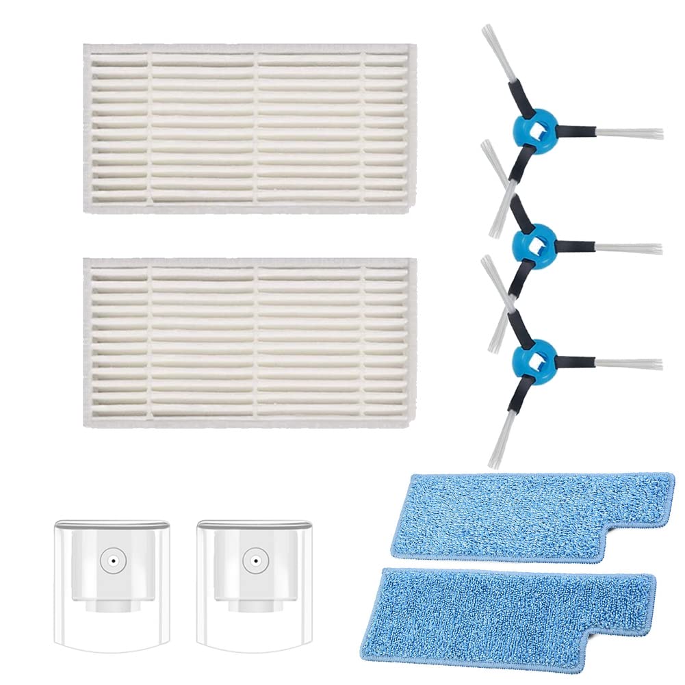 NicfakyVacuum Cleaner Spray Nozzle + Side Brushe + Filter + Mop Cloths Kit For Hobot Legee 669/668 Series Robot Vacuum Cleaner Comprehensive