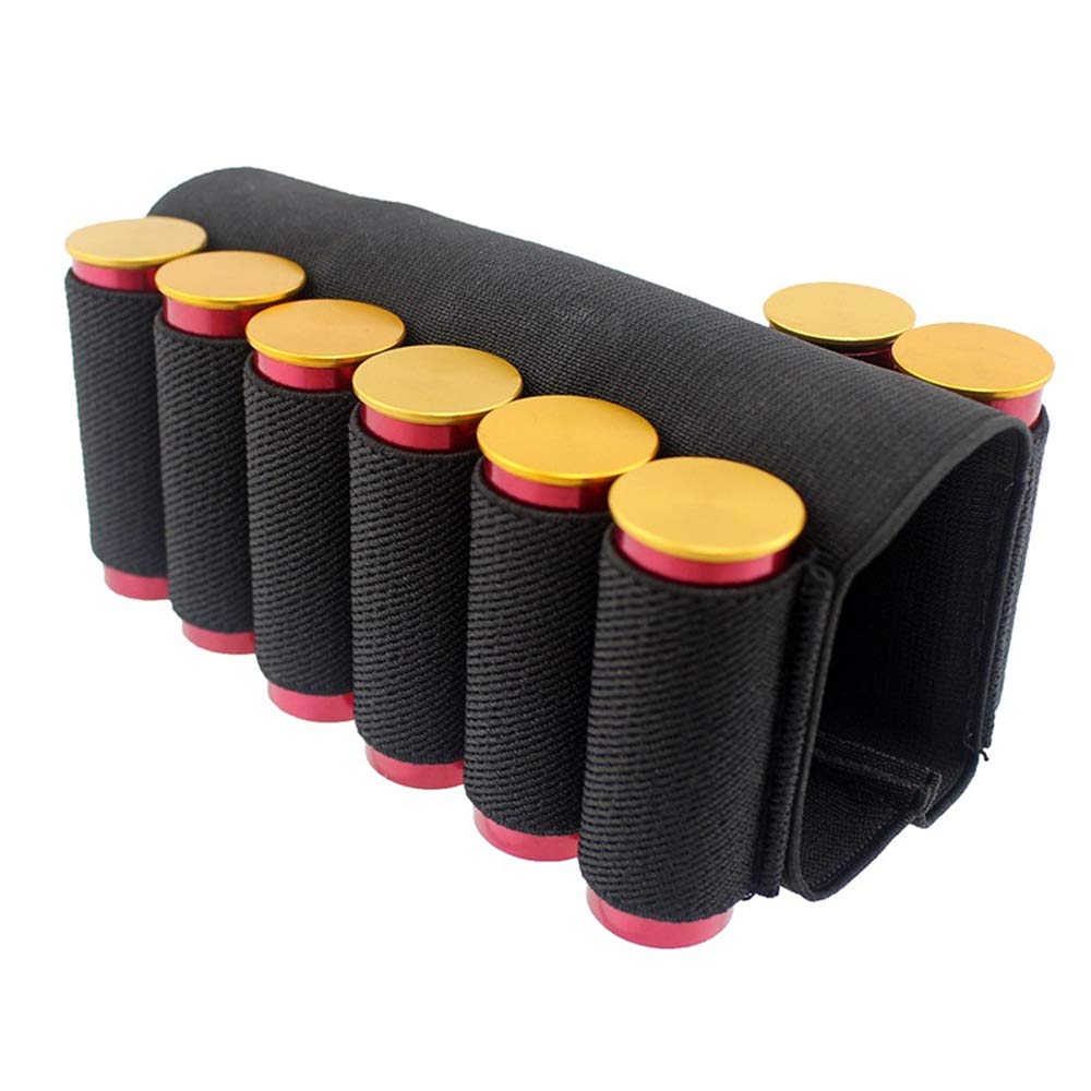 HWZ Shell Holder, 8 Slots 12/20 Gauge Rifle/Shotgun Ammo Bandolier Belt for Tactical Hunting, Universal Fitting, Easy to Install, Study and Durable Nylon
