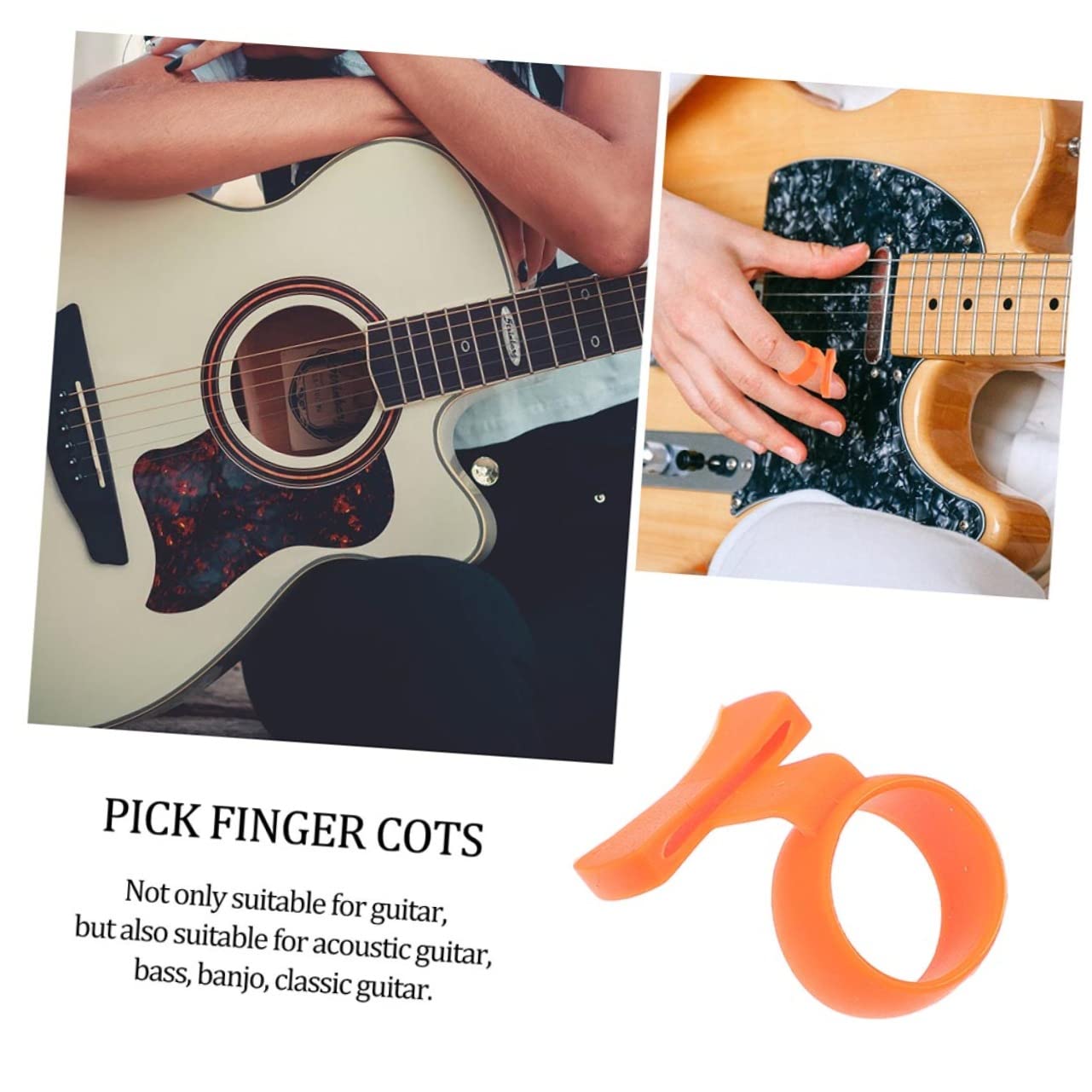 TOYANDONA 8stücke Guitar Picks Rutschfeste Fingerhüllen Für Gitarrenanfänger Tragbar Und Leicht Praktische Aufbewahrung Für Plektren Für Unterwegs Und Beim Üben