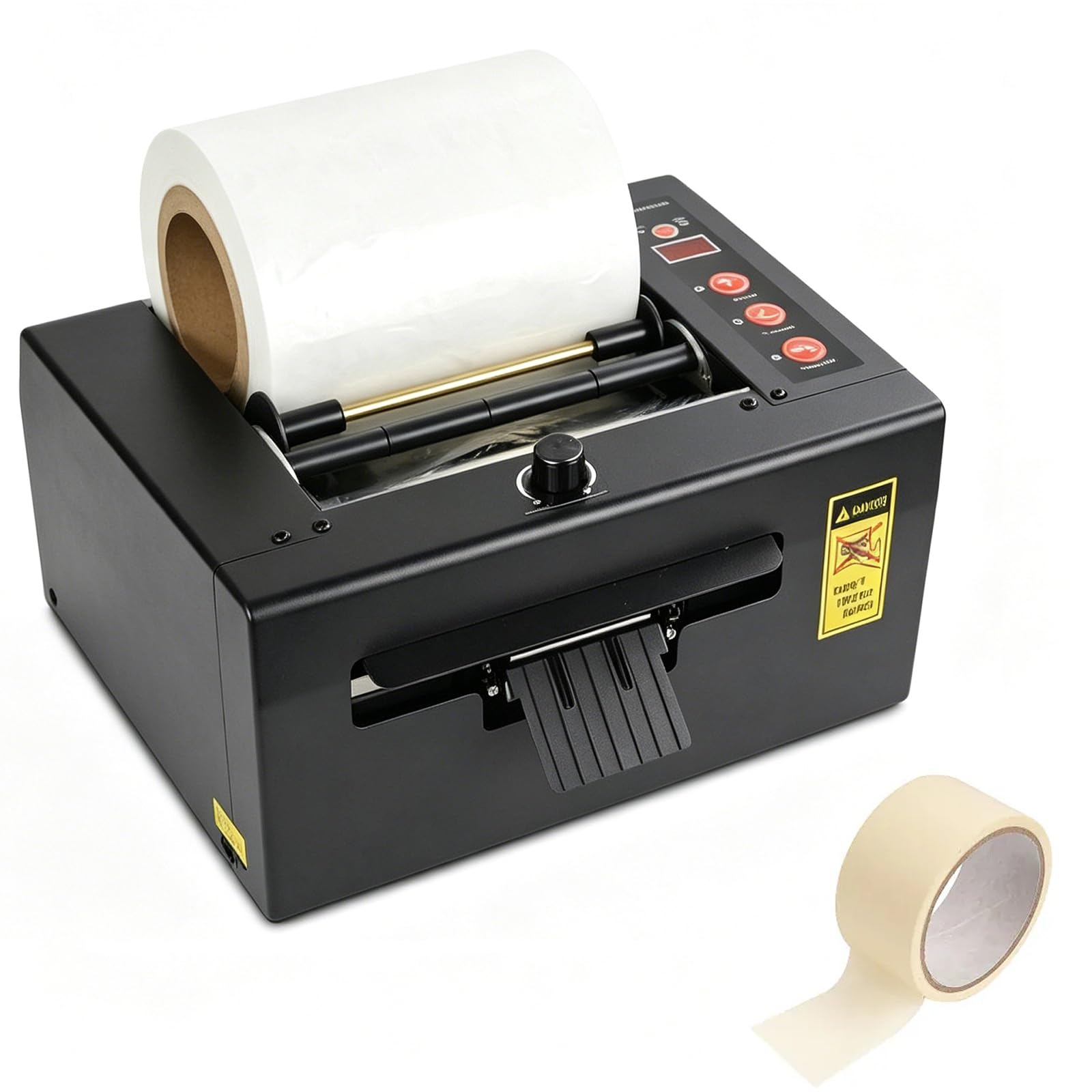 Dispenser Taglianastro Elettrico, Display Digitale LED, Lunghezza 15-999 mm, per Nastri Adesivi fino a 80/150 mm di Larghezza, Uso Industriale e Domestico(150mm)