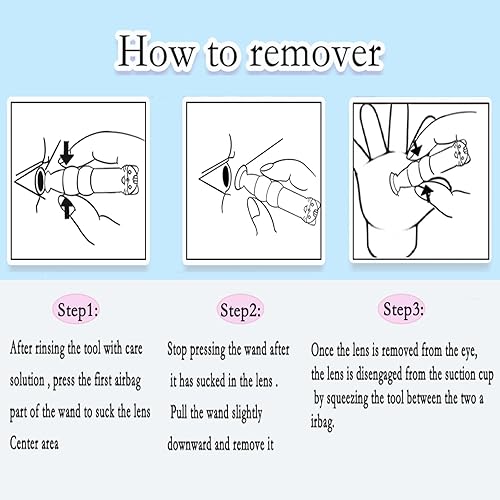 Miniatura 3 de AITIME Herramienta de extracción e inserción de lentes de contacto duro, aplicador para lentes RGP y esclerales, herramienta de succión de émbolo