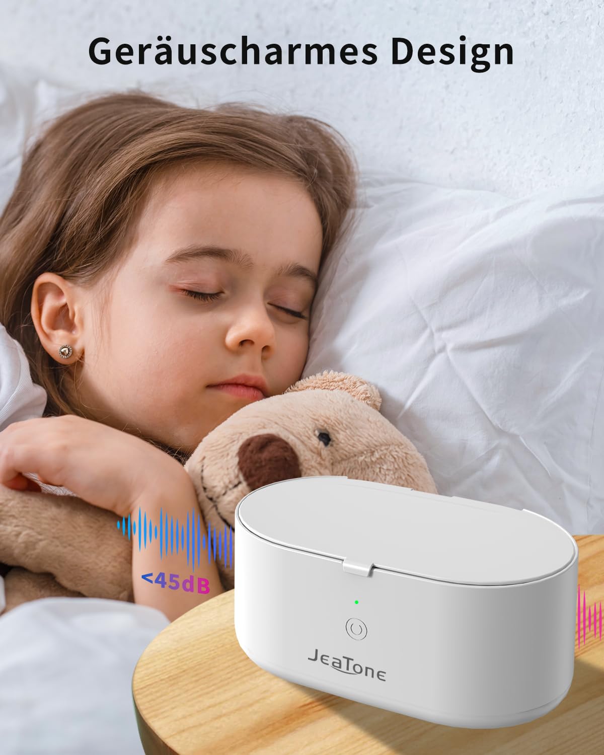 Jeatone Ultraschallreinigungsgerät Brille,Ultraschallreiniger 600ml 46KHz,Ultraschallgerät Ultrasonic Cleaner für Brillen Schmuck Uhren Zahnschiene Zahnprothesen Kontaktlinsen Glasses Jewelry Aligner