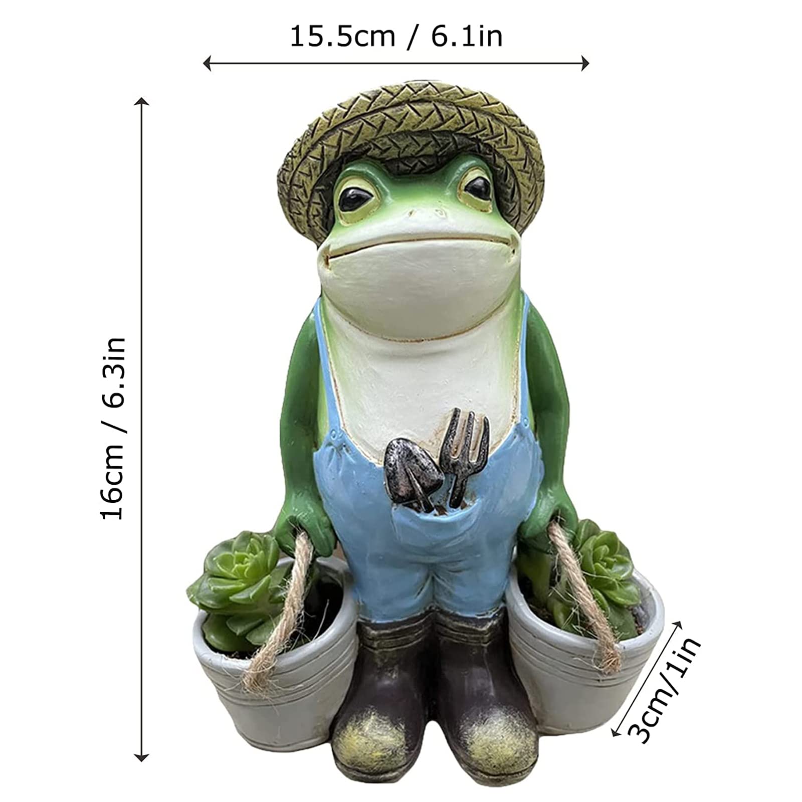 Amazon.co.jp: ガーデンオーナメント、マイクロ鉢植えのカエルの動物像
