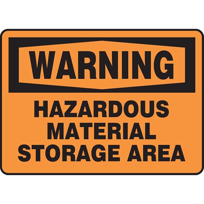 Buy Accuform MCHL327VS Adhesive Legend"WARNING HAZARDOUS MATERIAL