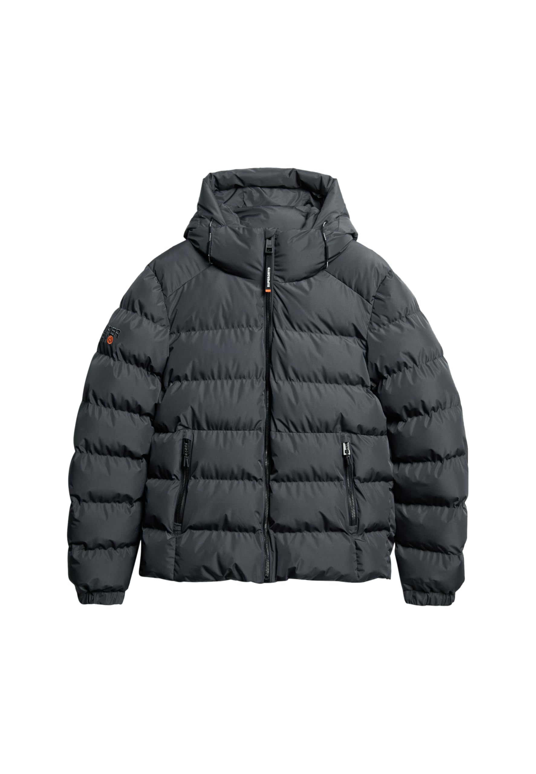 Superdry Men's Black Hooded Sports Puffer Winterjacket - Xl