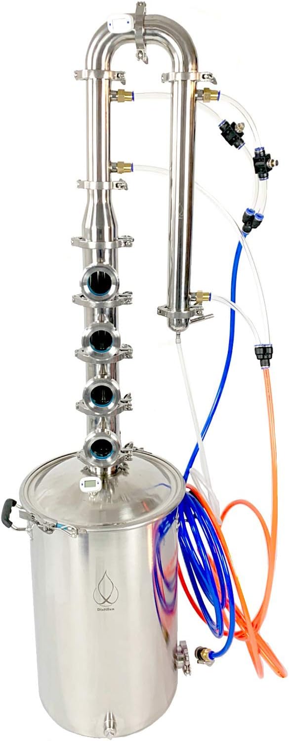 YMG Moonshine Still 50L Boiler 3" Stainless Steel Column for Distillation, Copper Bubble Plates, Sanitary Steel 304, Moonshine