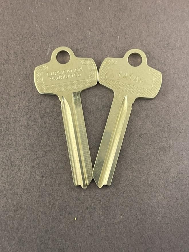 Pack of 10 Nickel Silver A1114A 1A1A1 BE2 Type Key Blanks for Best A Keyway Style #1