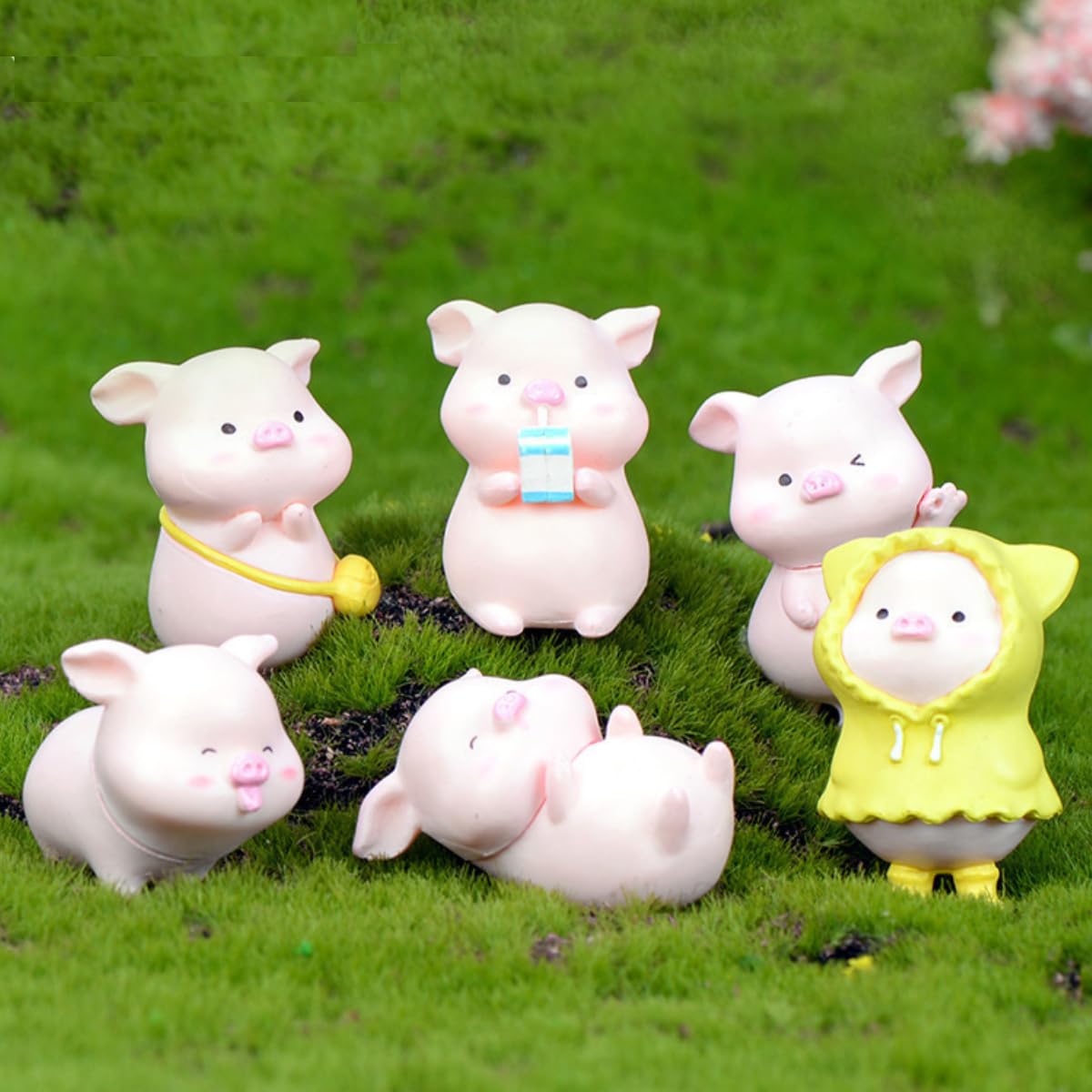 KARLOR Mini Pig Figures Decoration