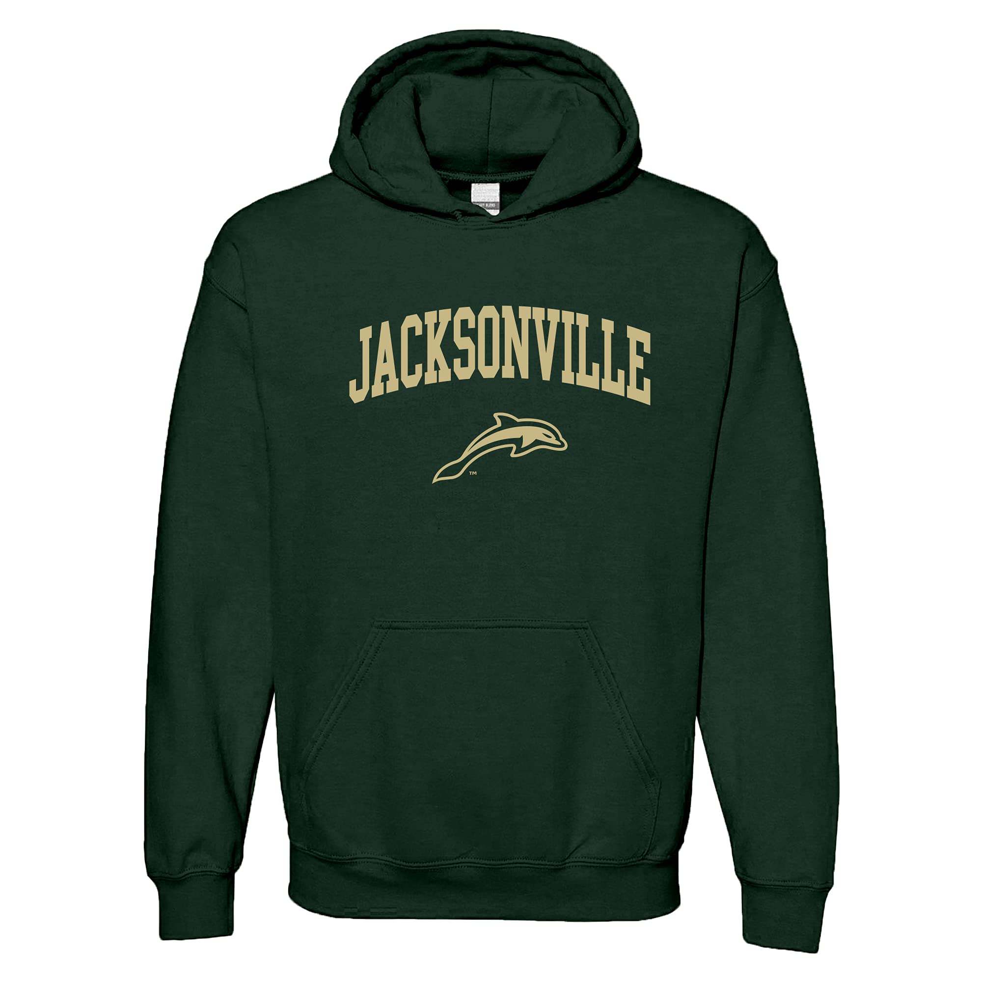 UGP Campus Apparel NCAA Officially licensed College - University Team Color Arch Logo Hoodie, Jacksonville University Dolphins Forest, 3XL โ image 1