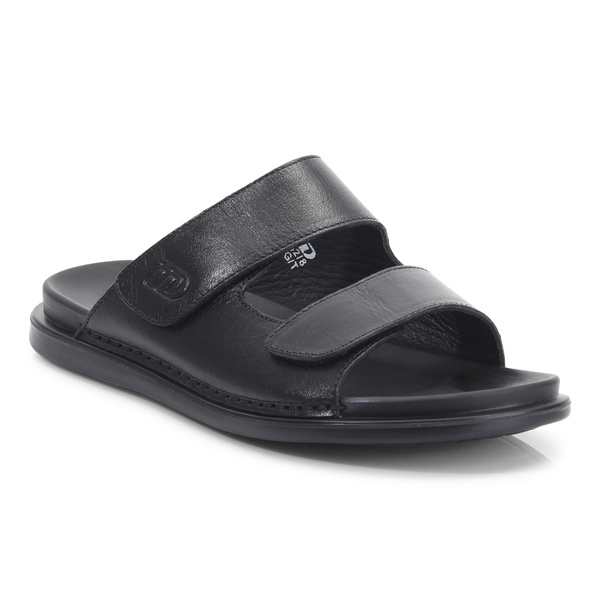 ID Mens Black Leather Casual Slip-On Sandals (B0CJC7MVSN) Amazon Price History, Amazon Price Tracker