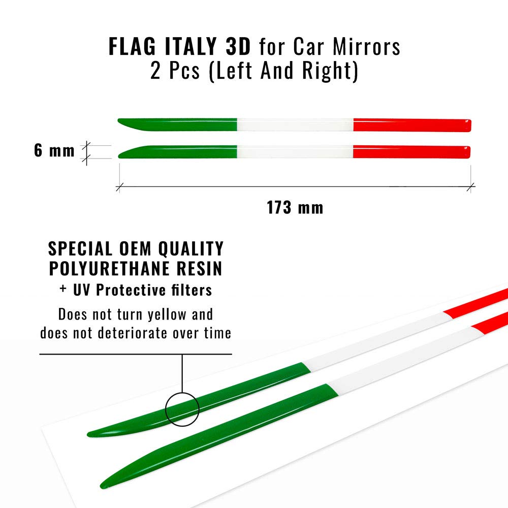 Stripes Strisce Adesive 3D Tricolore Italia Sagomate Alfa Giulia