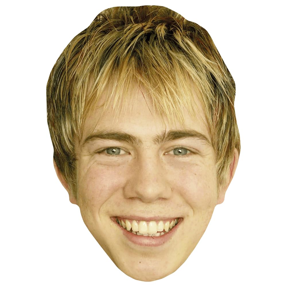 Celebrity Cutouts Lifelike James Bourne (Young) Celebrity Mask, Flat Card Face, Fancy Dress Mask