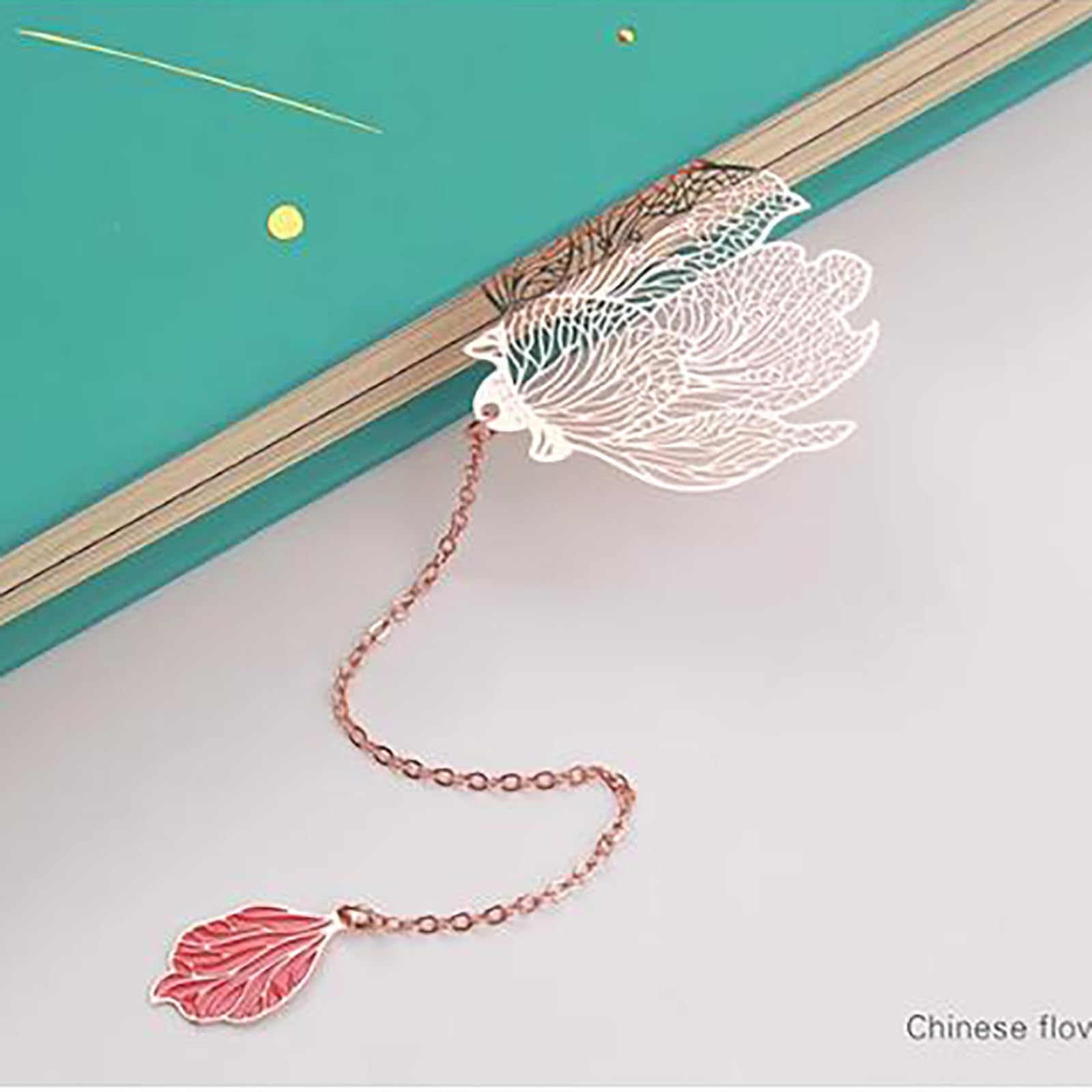 Zakładka w książce,Begonia Metal Copper Artistic Bookmark z żyłkami botanicznymi i kwiatowymi