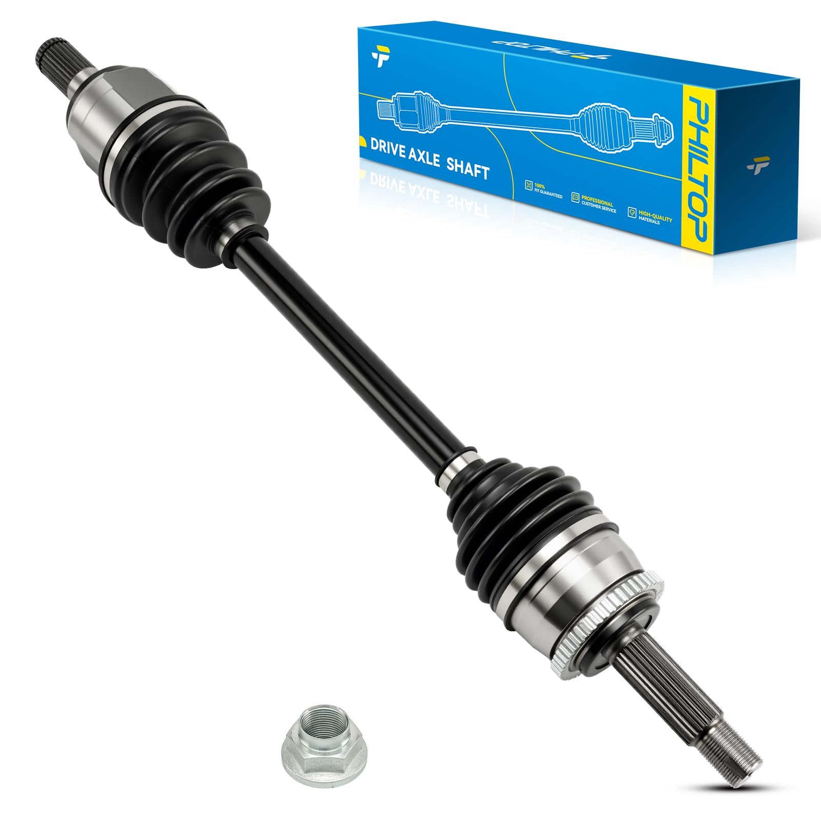 PHILTOP Front Left CV Axle for Hyundai Accent 2012-2017, 66-3766 CV Axle Shaft 1 PCS