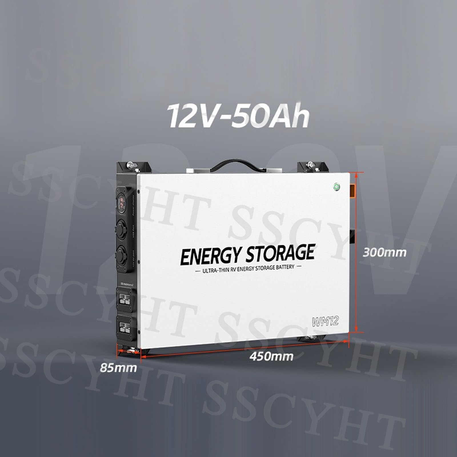 Batteria LiFePO4 Ultrasottile e Portatile da Parete per l'accumulo di energia, 12 V, 100 Ah, 80 Ah, 50 Ah, Pacco Batteria al Litio Ferro fosfato per Camper e Campeggio
