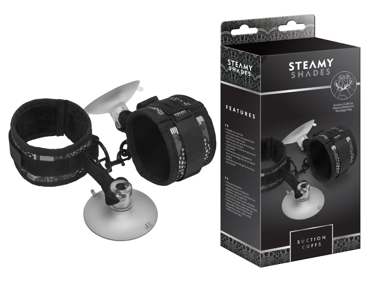 STEAMY SHADES Cuffs Black One Size