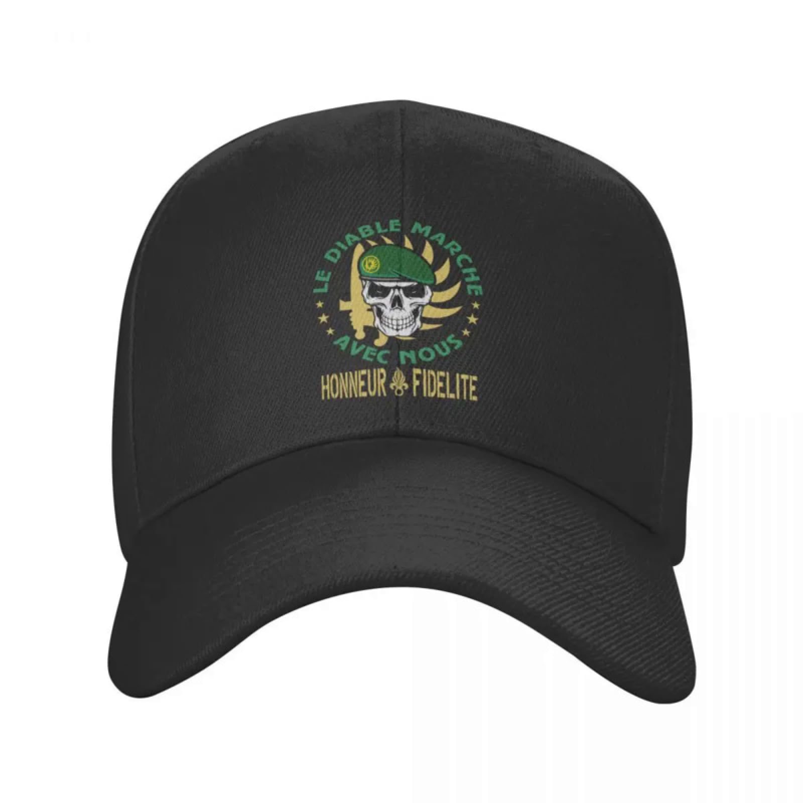 AEIKHAEC Unisex Sports Hat Punk Legion Etrangere Foreign Legion Baseball Cap Men Women Breathable French Army France Military Trucker Hat Outdoor Gift