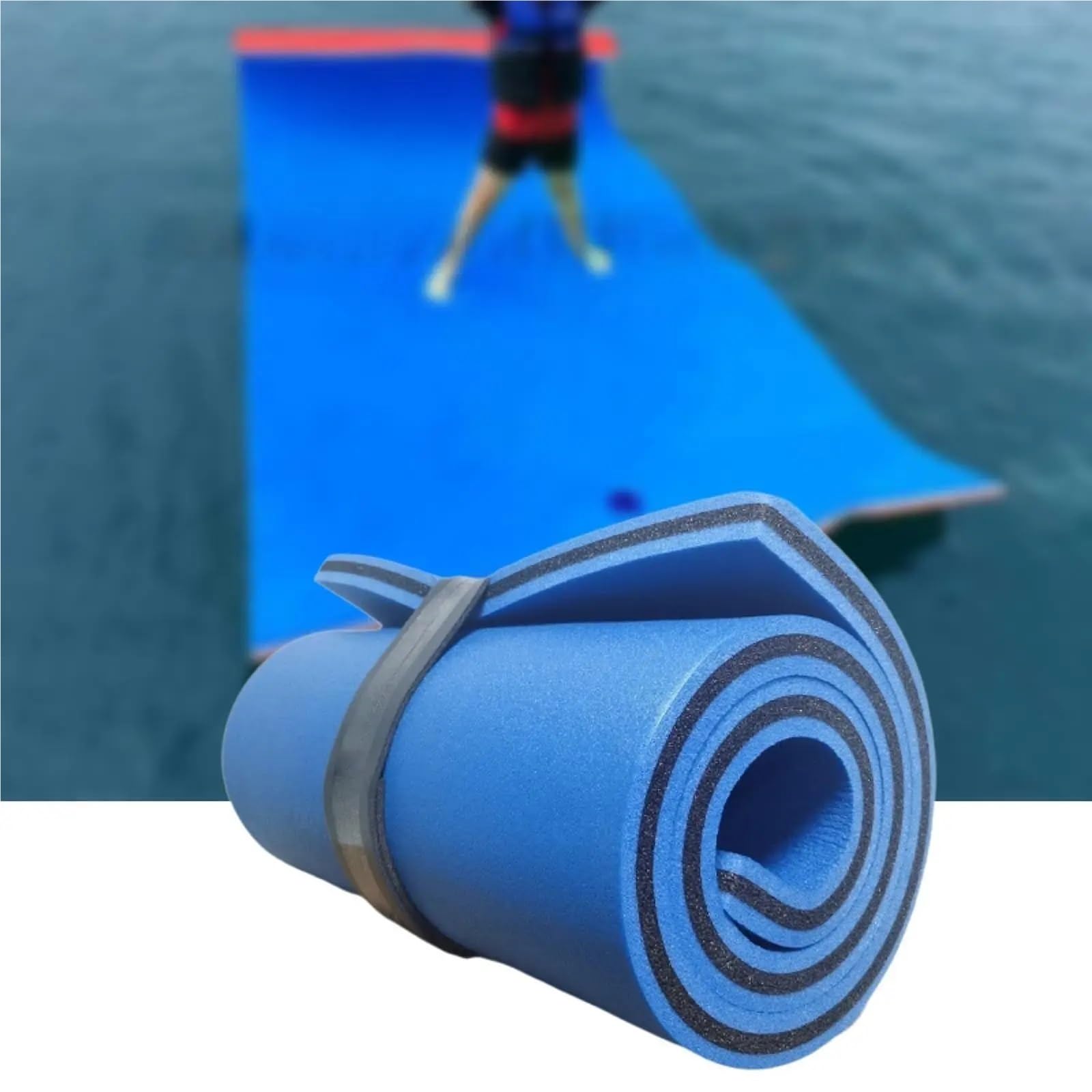 tappeto galleggiante Materassino galleggiante arrotolabile da 180 cm x 60 3,5, for divertimento in famiglia, nautica, adulti
