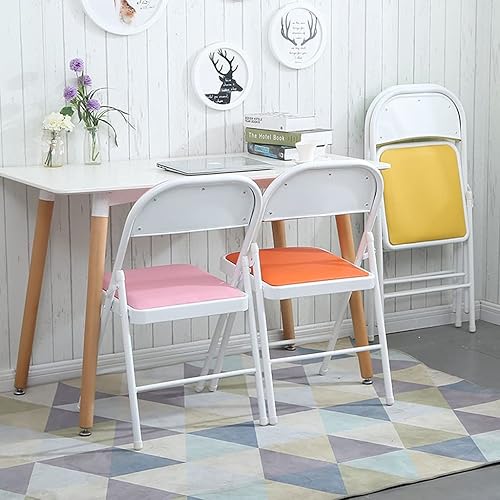 Miniatura 5 de Folding Chairs Muebles de metal para comedor, sala de estar, oficina, conferencias, silla de entrenamiento, silla de computadora, silla