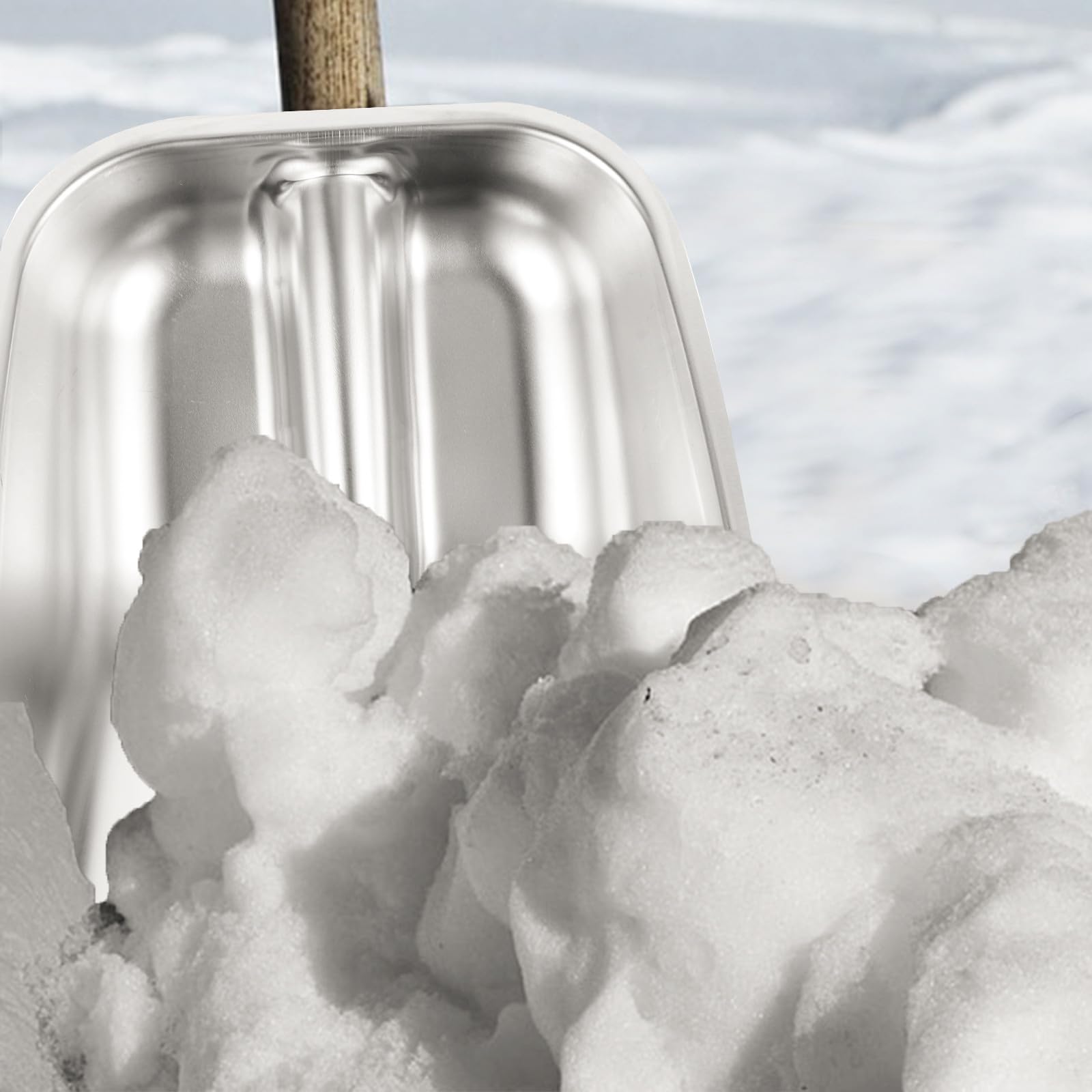 Edelstahl Kleine Schneeschaufel, und Vielseitig Leicht für Schnee