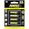 Powerex Precharged Rechargeable AA NiMH Batteries (1.2V, 2600mAh) - 4-Pack (MHRAAP4)