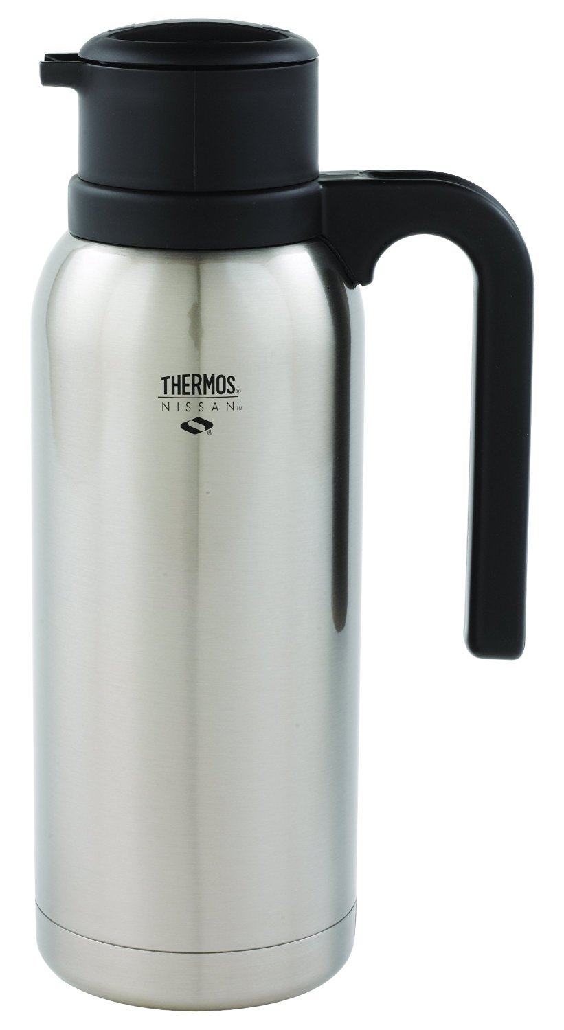 Thermos S/S 32 Oz Vacuum Carafe with Black Trim