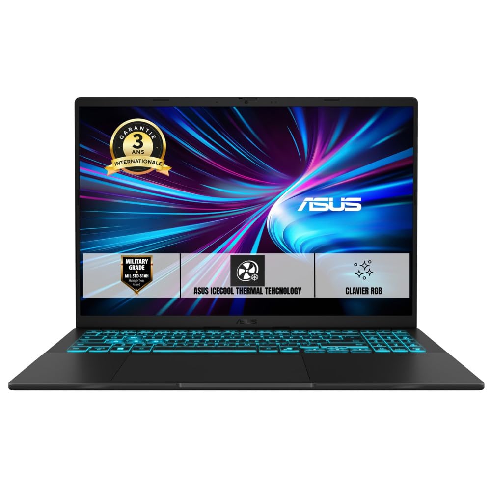 ASUS V3607VM-RP008W (V16) - 16" laptop - Intel Core 5 210H - 16 GB - 1 TB - NVIDIA RTX 5060 - Windows 11 Home - Czarny - AZERTY