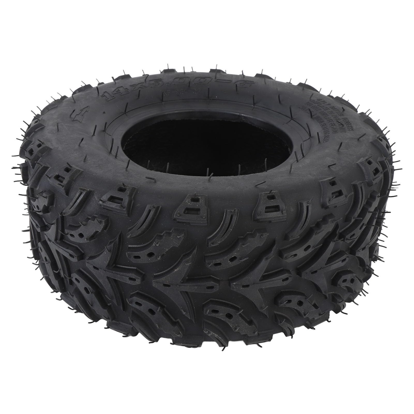 14x5.00-6 Pneumatico per Ruota, Pneumatico in Gomma Tubeless per Aspirazione, Robusto ATV Quad Off Road Go Kart Carrello da Mini Bici Pneumatico per Ruota Anteriore con Cerchio